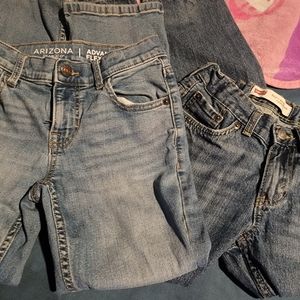 Arizona And Levi's 2 Pair Boys Jeans Size 8